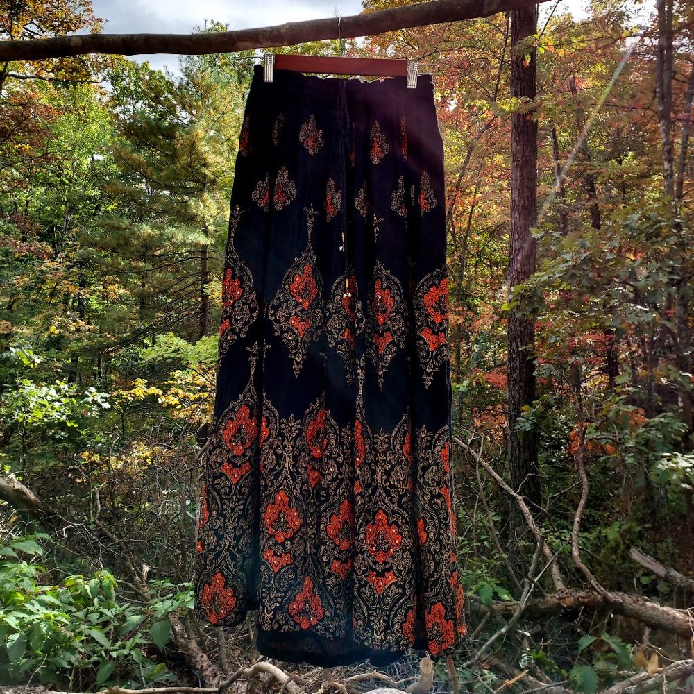 *SOLD* Anna & Rose Block Print Bohemian Gypsy Skirt